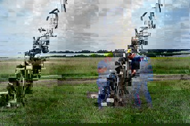 Employees With Geoprobe. Lars Prinds Hedegaard LPH Martin Eklund BME NS 08317 1920 Photo Jon Nordahl Min
