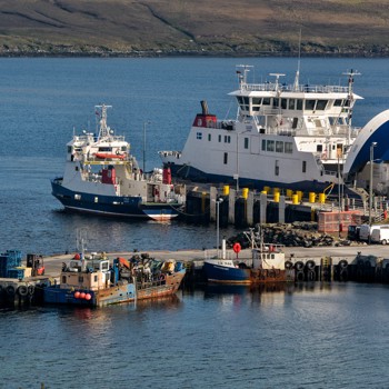 Toft Pier Shetland With Boats CREDIT Keith Morrison