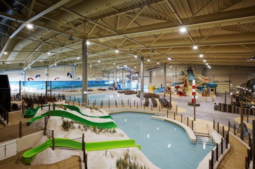 Inden for i det nye Lalandia i Søndervig