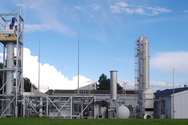 BioCat pilot-anlæg til produktion af bio-naturgas på Biofos' spildevandsanlæg, Avedøre, København. Foto: ©Electrochaea GmbH. 
