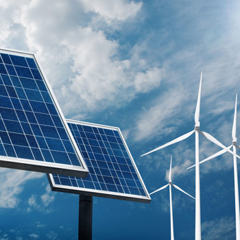 Solar power and windmill turbines