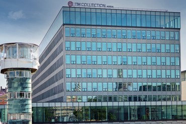 Den vellykkede renovering af den tidligere kontorbygning resulterede i en DGNB Guld-certificering. Hotellet benytter bl.a. havnevand til at køle bygningen om sommeren. Foto: ATP Ejendomme